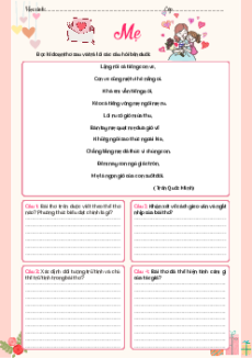 Phiếu bài tập Văn 6 Thơ lục bát