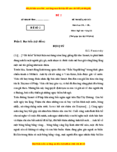 Đề thi giữa kì 1 Ngữ văn 11 Kết nối tri thức (đề 2)