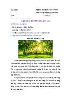 Bài tập cuối tuần Tiếng Việt lớp 5 Cánh diều Tuần 18