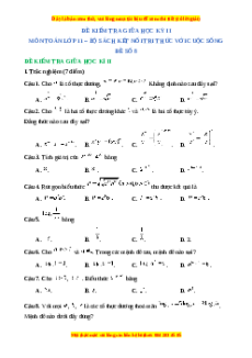 Đề thi giữa kì 2 Toán 11 Kết nối tri thức (Đề 8)