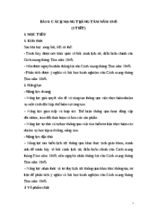 Giáo án Bài 6 Lịch sử 12 Cánh diều (2024): Cách mạng tháng Tám năm 1945