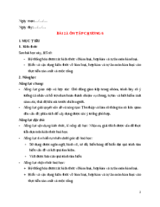 Giáo án Ôn tập chương 6 Hóa học 12 Kết nối tri thức