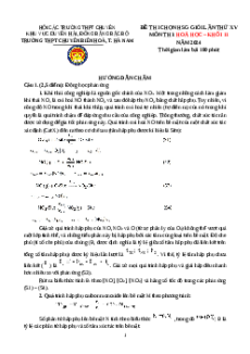 Đề thi HSG Hóa học 11 Trường THPT Chuyên Biên Hòa - Hà Nam