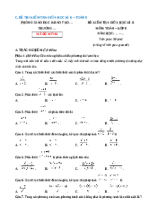 Đề thi giữa kì 2 Toán 8 Kết nối tri thức Cấu trúc mới - Đề 1
