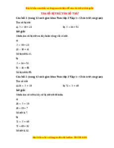 Giải Sgk Toán lớp 3 Bài 5: Tìm số bị trừ, tìm số trừ (Chân trời sáng tạo)