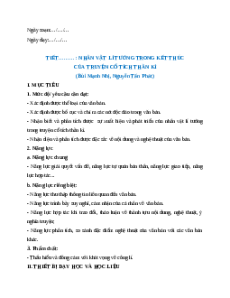 Giáo án Nhân vật lí tưởng trong kết thúc của truyện cổ tích thần kì Ngữ Văn 9 Chân trời sáng tạo