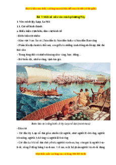 Lý thuyết Bài 7 Lịch sử 10 Cánh diều: Một số nền văn minh Phương Tây