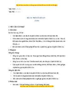 Giáo án Bài 14 Lịch sử & Địa lí lớp 4 Cánh diều: Phố cổ Hội An
