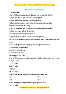 Trắc nghiệm Bài 6 Công nghệ 6 Cánh diều: Bảo quản thực phẩm