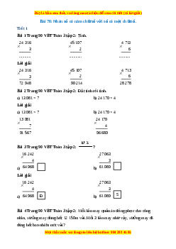 VBT Toán lớp 3 Bài 70 (Kết nối tri thức): Nhân số có năm chữ số với số có một chữ số