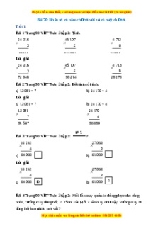 VBT Toán lớp 3 Bài 70 (Kết nối tri thức): Nhân số có năm chữ số với số có một chữ số