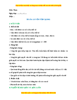Giáo án Luyện tập chung trang 61 Toán lớp 2 Kết nối tri thức