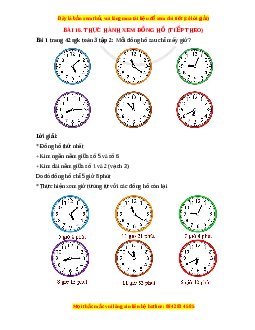 Giải Sgk Toán lớp 3 Bài 15: Thực hành xem đồng hồ (tiếp theo) (Cánh diều)