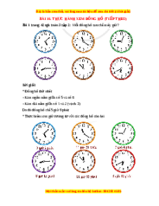 Giải Sgk Toán lớp 3 Bài 15: Thực hành xem đồng hồ (tiếp theo) (Cánh diều)