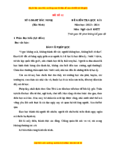 Đề thi cuối kì 1 Ngữ văn 8 Kết nối tri thức - Đề 12
