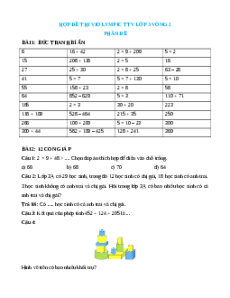 Đề thi Violympic Toán lớp 3 Vòng 2 có lời giải