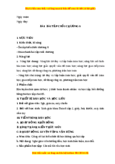 Giáo án Bài tập cuối chương 6 Toán 6 Chân trời sáng tạo