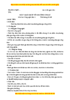 Giáo án Bài 7 Công nghệ cơ khí 11 Kết nối tri thức: Khái quát về gia công cơ khí
