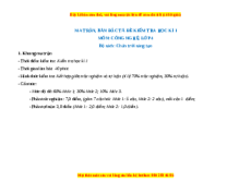 Đề thi cuối kì 1 Công nghệ lớp 4 Chân trời sáng tạo (Đề 2)
