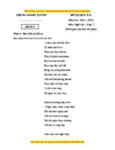 Đề thi giữa kì 1 Ngữ Văn lớp 7 Kết nối tri thức có đáp án (Đề 6)