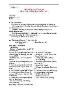 Giáo án Mĩ thuật lớp 3 Chân trời sáng tạo