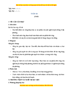 Giáo án Tuần 33 HĐTN lớp 4 Kết nối tri thức