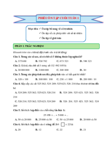 Bài tập cuối tuần Toán lớp 5 Cánh diều Học kì 1