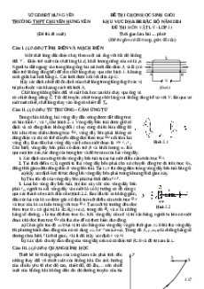 Đề thi HSG Vật Lí 11 Trường THPT Chuyên Hưng Yên
