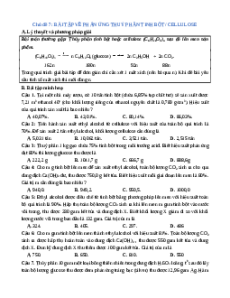 Chuyên đề dạy thêm Chủ đề 7: Bài tập phản ứng thuỷ phân tinh bột, cellulose Hóa học 12 (sách mới)