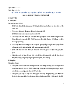 Giáo án Bài 13 Sinh học 12 Cánh diều: Di truyền học quần thể