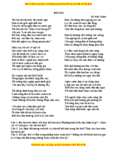 Phiếu bài tập Tuần 6 Dừa ơi Ngữ văn 7