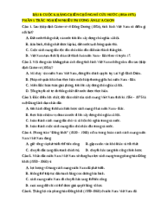 Trắc nghiệm Bài 8: Cuộc kháng chiến chống Mỹ, cứu nước (1954 - 1975) Lịch sử 12 Đúng-Sai, Trả lời ngắn 2025