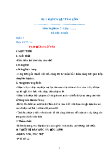 Giáo án Bài 2: Khúc nhạc tâm hồn (2024) Kết nối tri thức