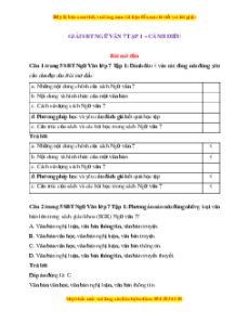 Giải SBT Ngữ văn 7 Cánh diều