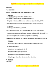 Giáo án Thực hành: Tính chất của hdrocacbon Hóa học 9
