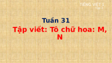 Giáo án Powerpoint Tập viết: Tô chữ hoa M, N Tiếng việt lớp 1 Cánh diều