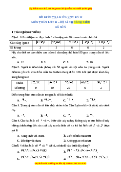 Đề thi giữa kì 2 Toán 11 Cánh diều (Đề 5)
