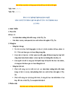 Giáo án Bài 3 Lịch sử 7 Chân trời sáng tạo: Sự hình thành quan hệ sản xuất tư bản chủ nghĩa ở Tây Âu trung đại (phiên bản 2)