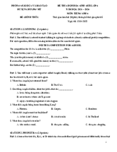 100+ Đề thi HSG Tiếng Anh 6 sách mới (có đáp án)