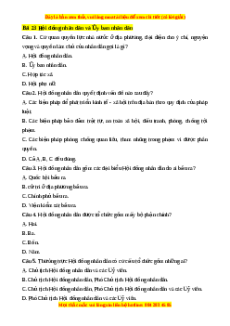 Trắc nghiệm Bài 23 KTPL 10 Kết nối tri thức: Hội đồng nhân dân và Uỷ ban nhân dân