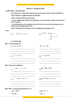 Chuyên đề Tính giá trị biểu thức tiết 1 Toán lớp 3 nâng cao Cánh diều