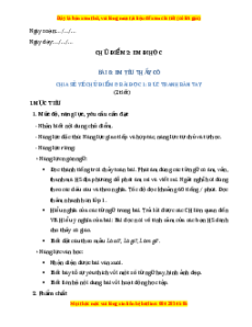 Giáo án Em yêu thầy cô Tiếng việt 2 Cánh diều