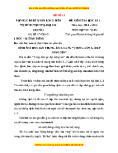 Đề thi cuối kì 1 Ngữ Văn 7 Cánh diều (Đề 13)