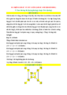 Toán Đường Đi (Quãng Đường) (Logic Tình Huống) - Toán đố, Toán IQ (có lời giải)