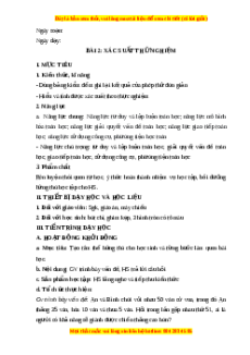 Giáo án Xác suất thực nghiệm Toán 6 Chân trời sáng tạo