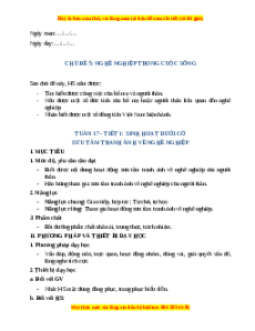 Giáo án Tuần 17 HĐTN lớp 2 Cánh diều