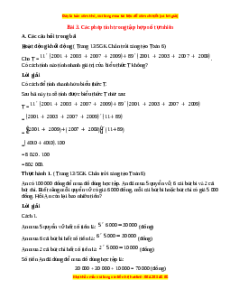 Giải sgk Toán 6 Bài 3: Các phép tính trong tập hợp số tự nhiên (Chân trời sáng tạo)