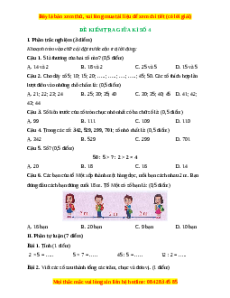 Đề thi giữa kì 2 Toán lớp 2 Kết nối tri thức - Đề 4
