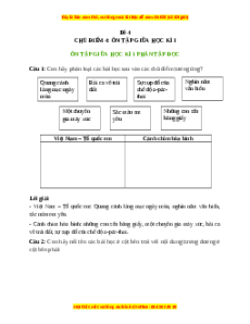 Trắc nghiệm Chủ điểm 4 Tiếng việt lớp 5: Ôn tập giữa học kỳ I