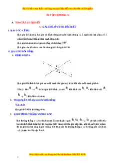Chuyên đề Bài tập cuối chương 4 Toán 7 Cánh diều